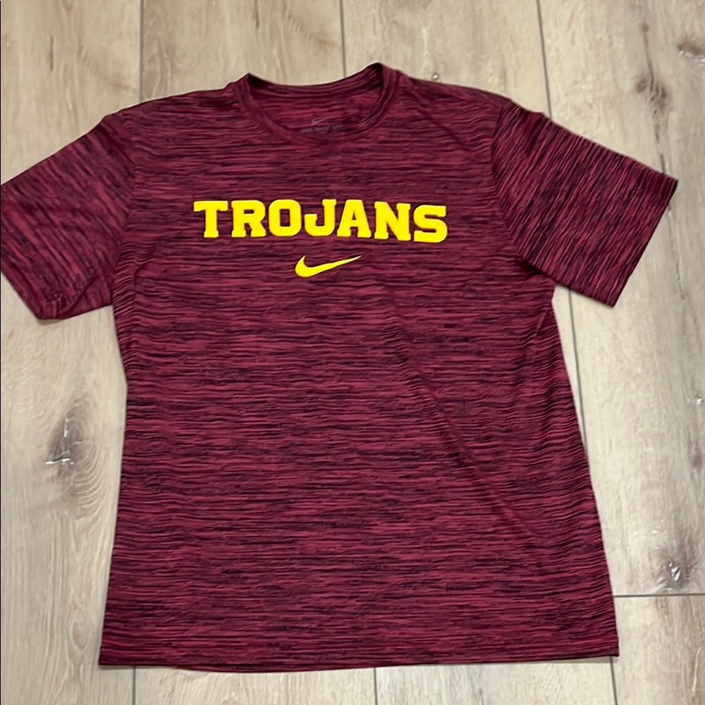 Nike Trojans Maroon Breathable T-Shirt